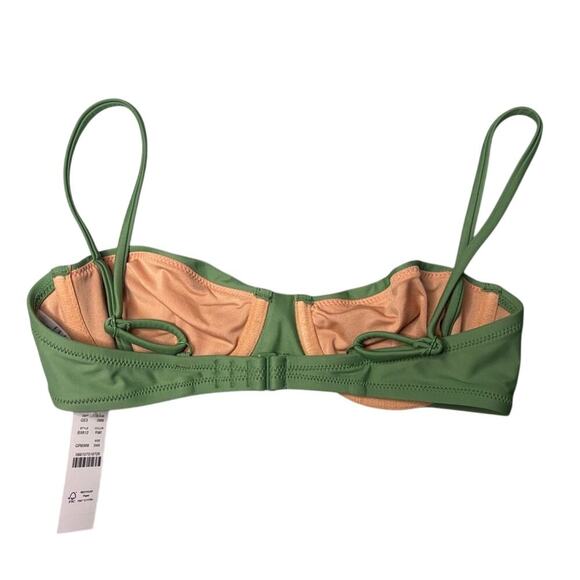 J.Crew Green Balconette Underwire Bikini Swim Top 34A NWT - Picture 2 of 3